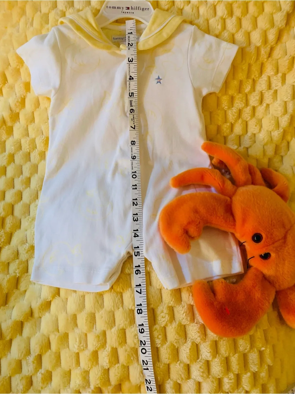 Baby Boy Summer Sets Tommy Hilfiger 6-9M Yellow & Ralph Lauren Navy Striped 3-6M
